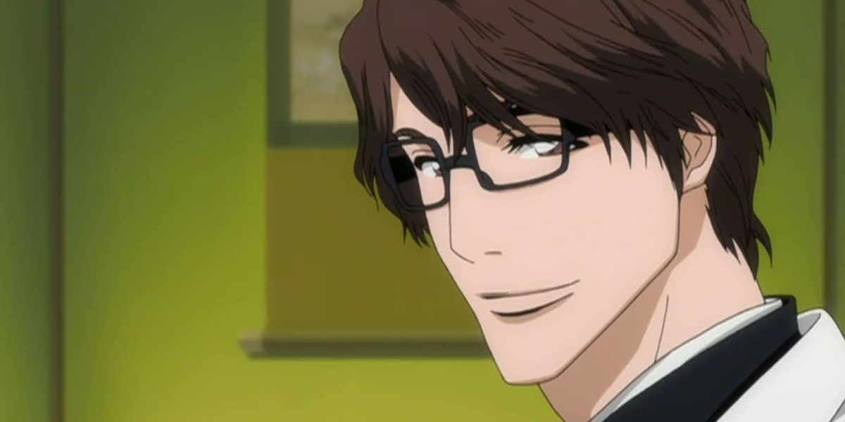 Aizen with his glasses on, Bleach