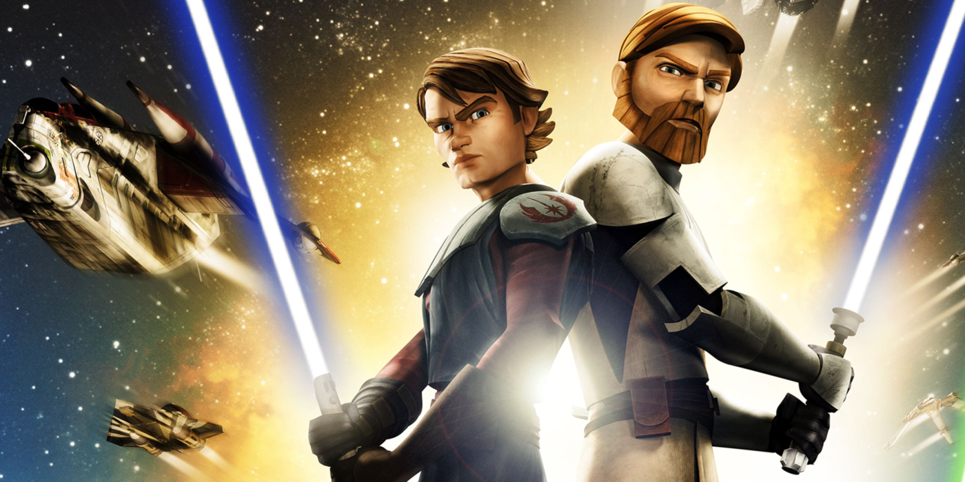 Anakin Skywalker And Obi-Wan Kenobi In Star Wars The Clone Wars 2008 Movie