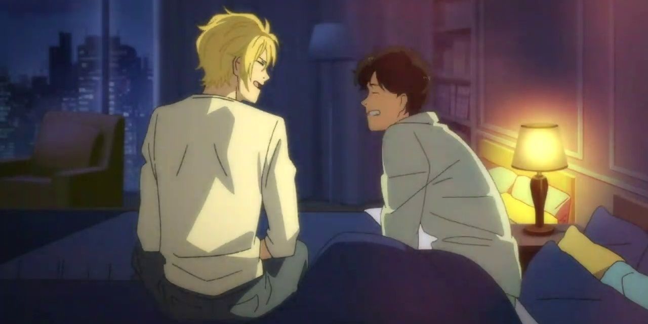Ash And Eiji Sitting Together In Banana Fish