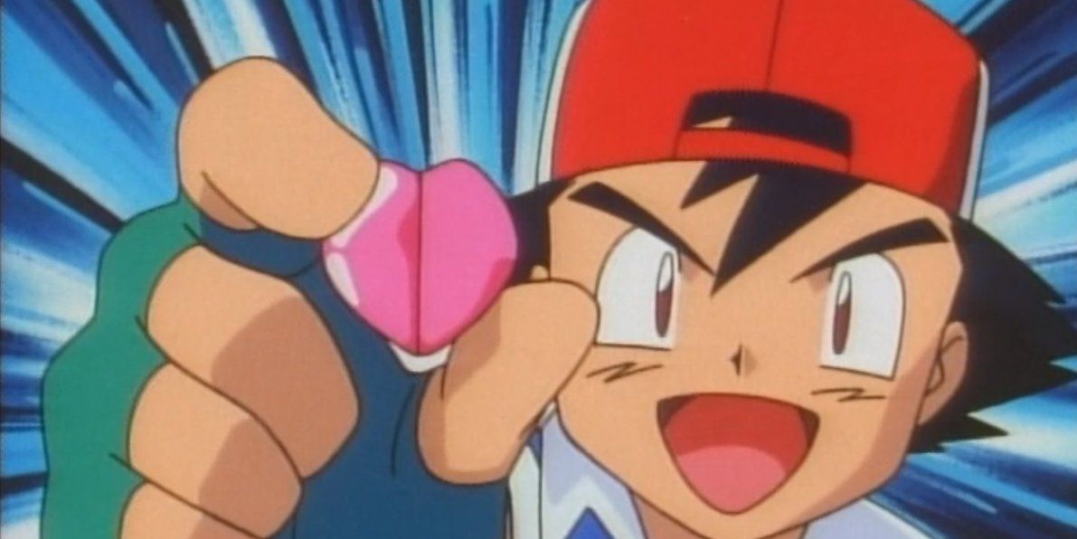 Ash Winning A Badge In Pokemon