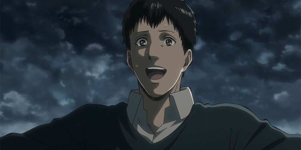 Betholdt looking happy Attack on Titan
