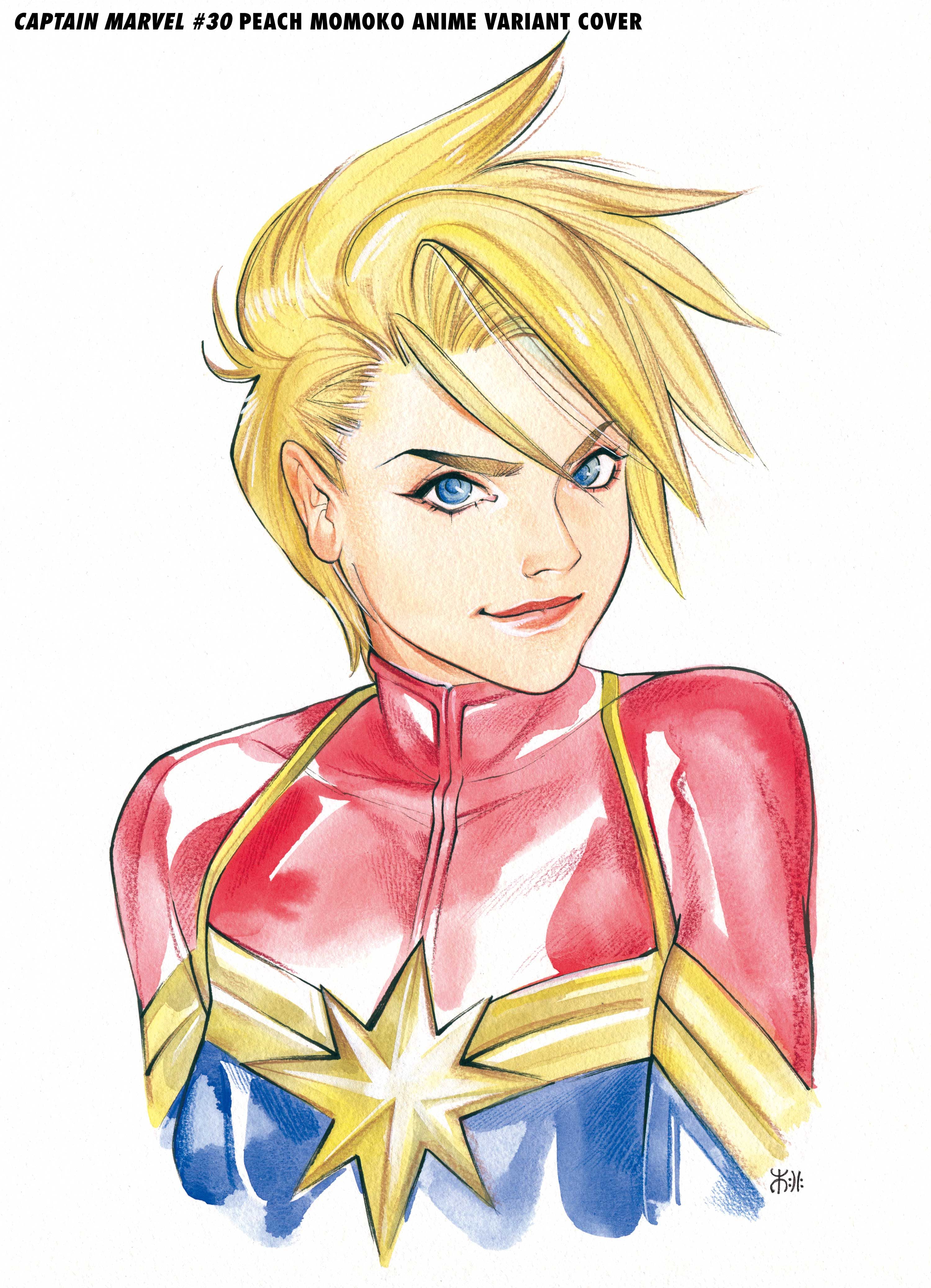 Peach Momoko × Captain America /120 直書き Auto サイン 金