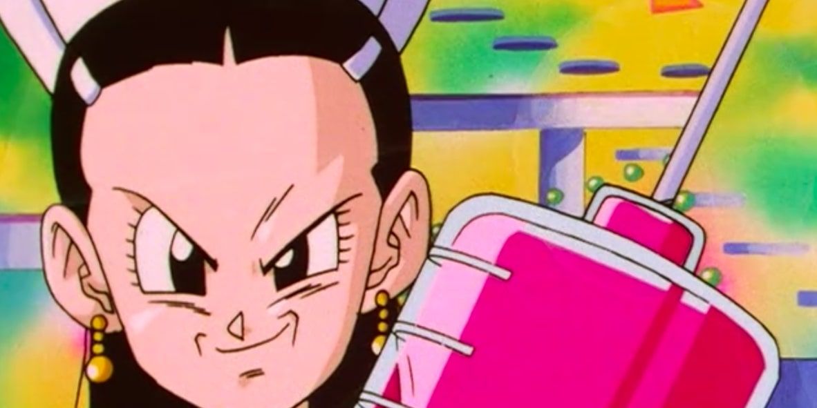 Chi-Chi (dressed as a nurse and holding a giant needle) in Dragon Ball GT