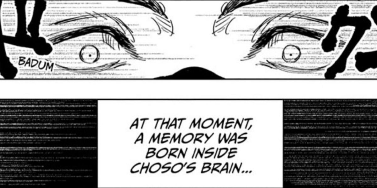 Choso realizing that he's related to Yuji in Jujutsu Kaisen's manga.