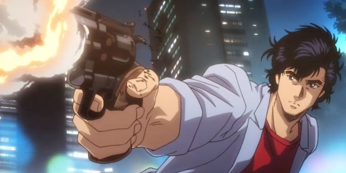 City Hunter Saeba Ryo pointing his gun