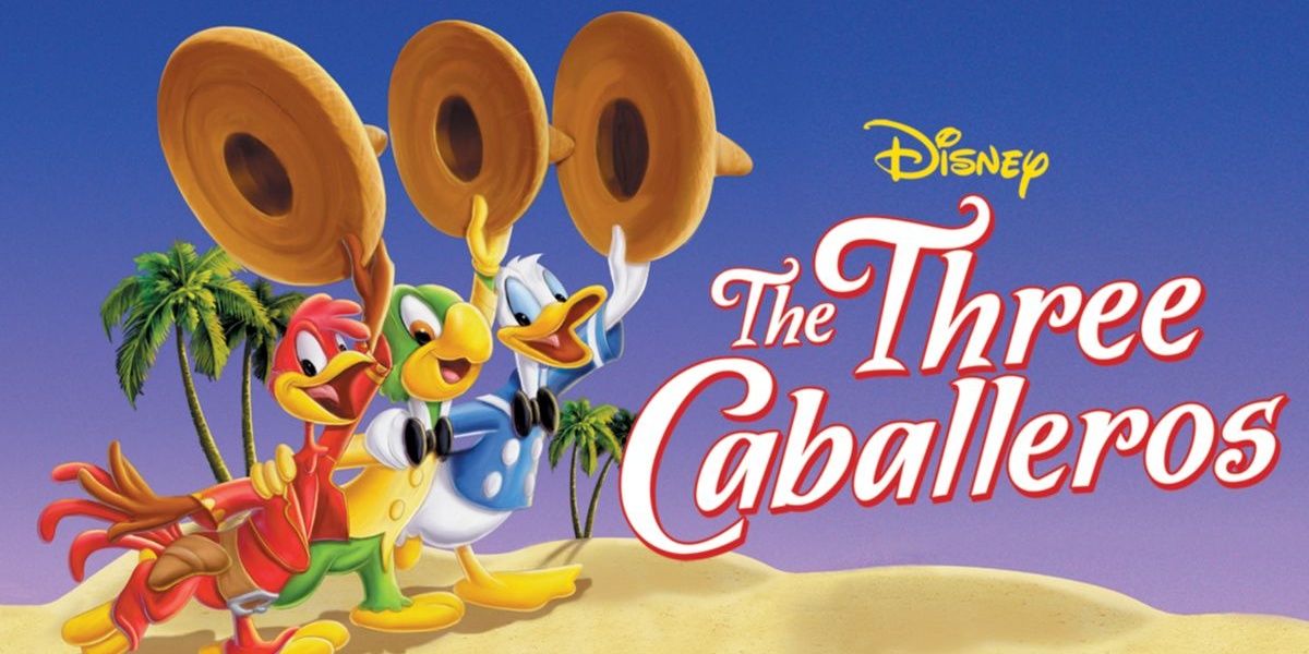 The Three Caballeros Raise Their Hats on title screen