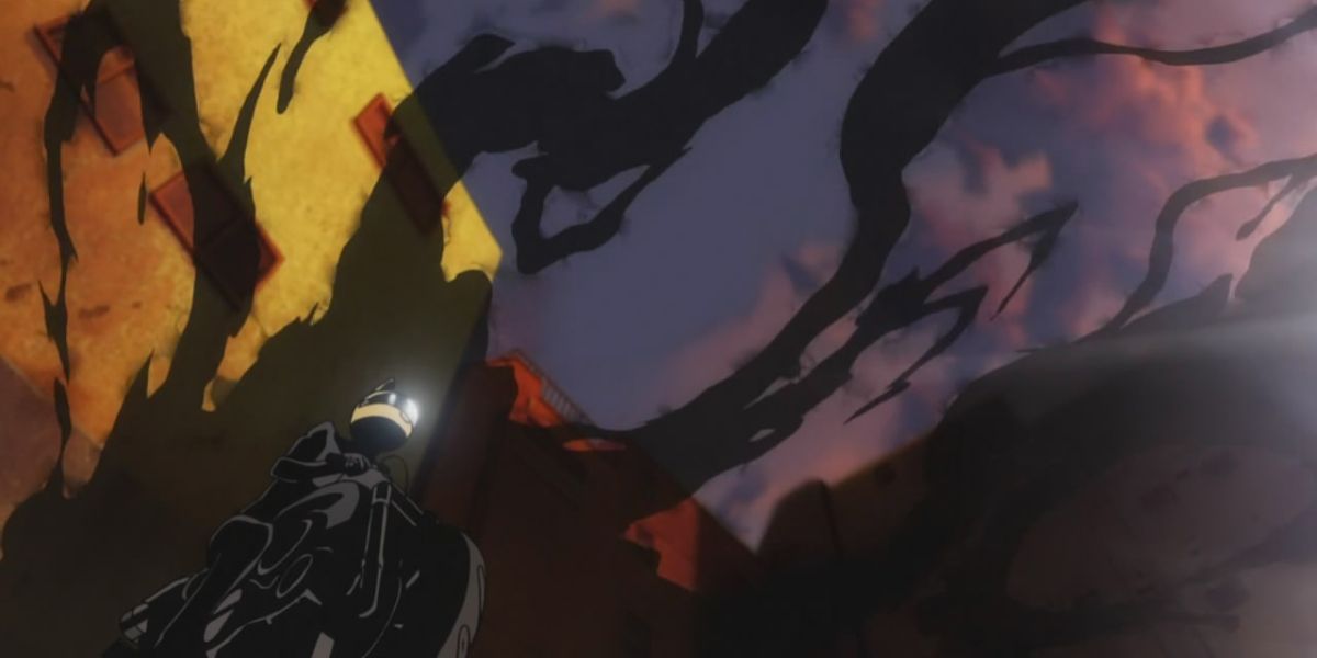 Celty's Shadow Strikes In Durarara Anime
