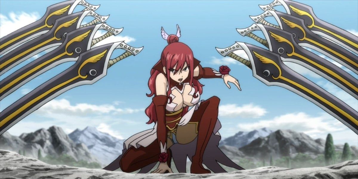 Fairy Tail's Erza Scarlet wearing her Atraxia Armor.