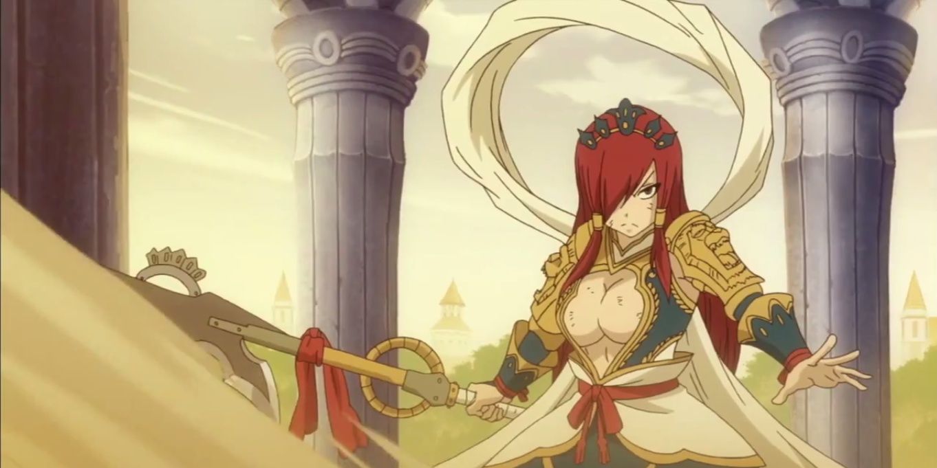 Fairy Tail's Erza Scarlet wearing her Nakagami Armor.