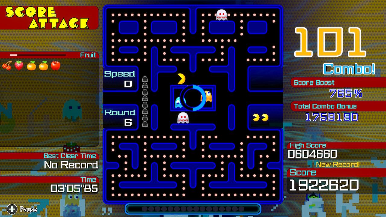 a screenshot from Time Attack Pac-Man 99