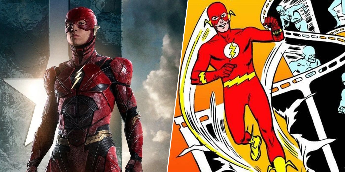Ezra Miller as The Flash and comic book Barry Allen as The Flash