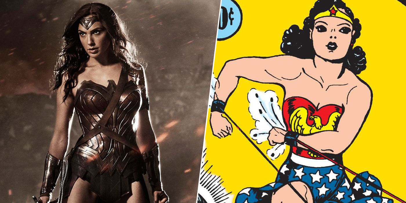Gal Gadot as Wonder Woman and her comic first appearance