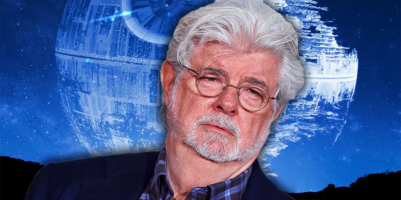 George Lucas superimposed over the death star