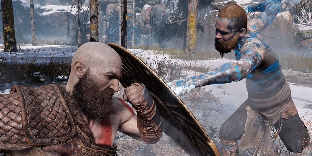 Kratos fights Baldur