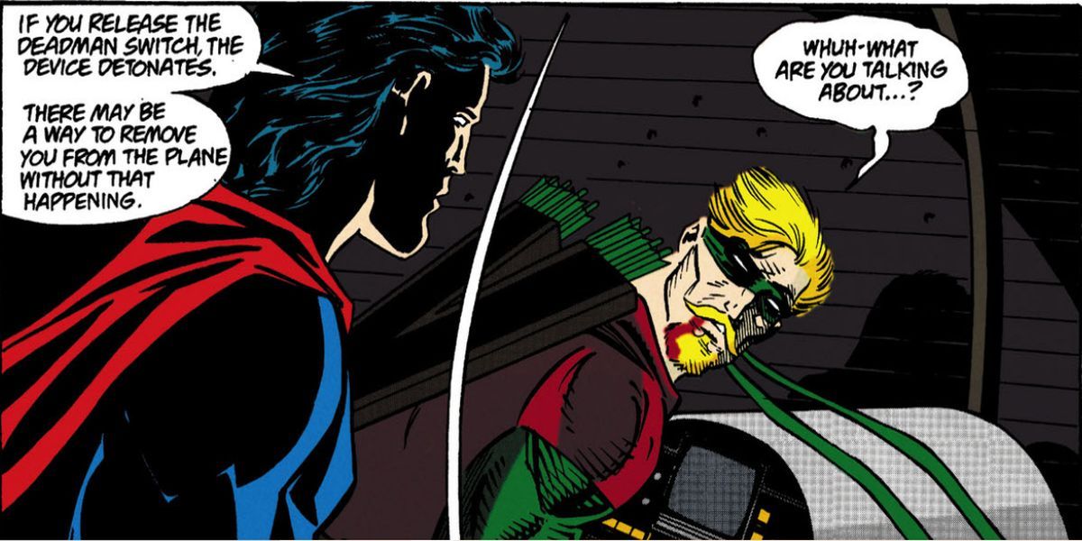 Green Arrow is one of the "I was dead" crowd in the JLA.