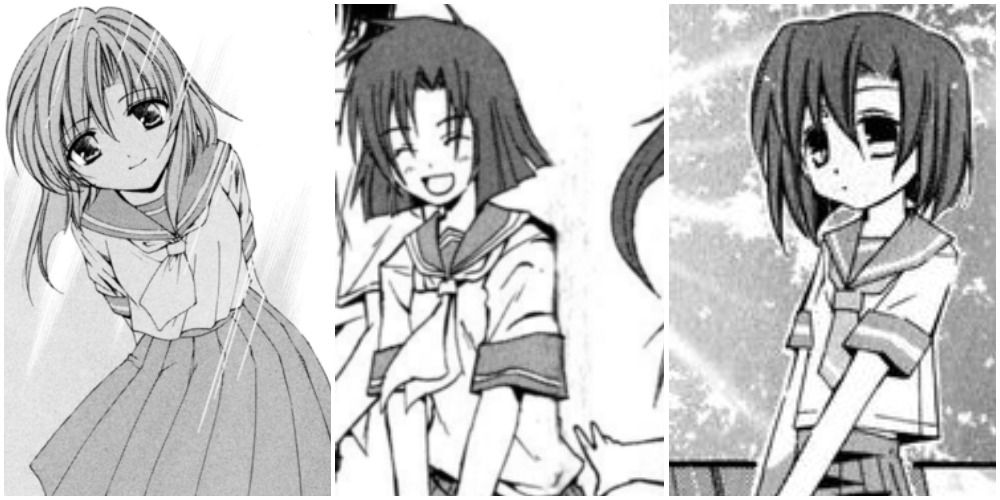 Higurashi When They Cry Manga Versions Of Rena By Yutori Houjou Yoshiki Tonogai And Kousaka Rito