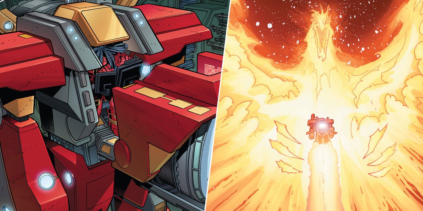 Iron Man in his Phoenix-killer armor vs the Phoenix