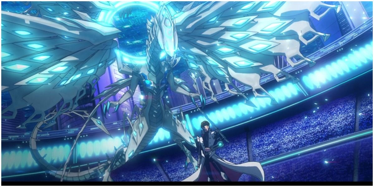Kaiba and his Blue Eyes White Dragon in DSOD