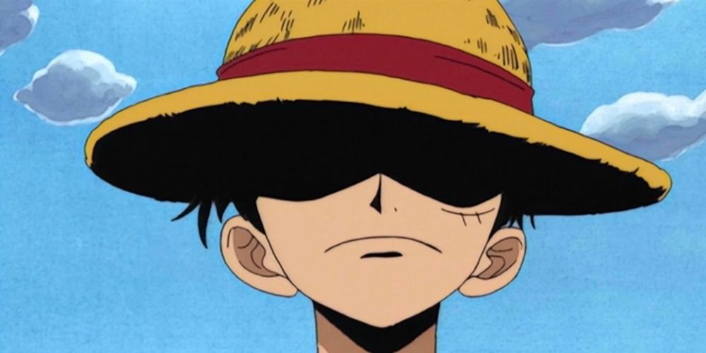 One Piece Luffy looking serious