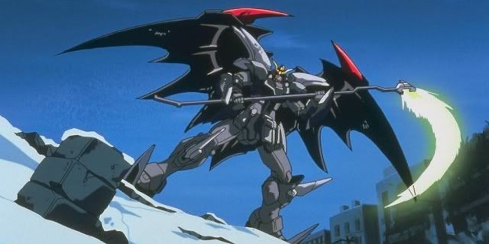 The Deathscythe Hell Attack in Mobile Suit Gundam Wing.