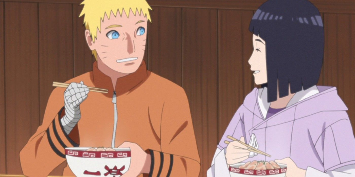 Naruto Uzumaki Eating Ichiraku Ramen with Hinata Hyuga