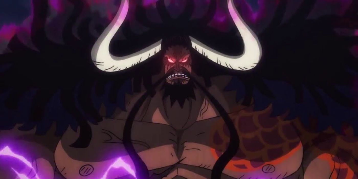 Kaido from One Piece menacing