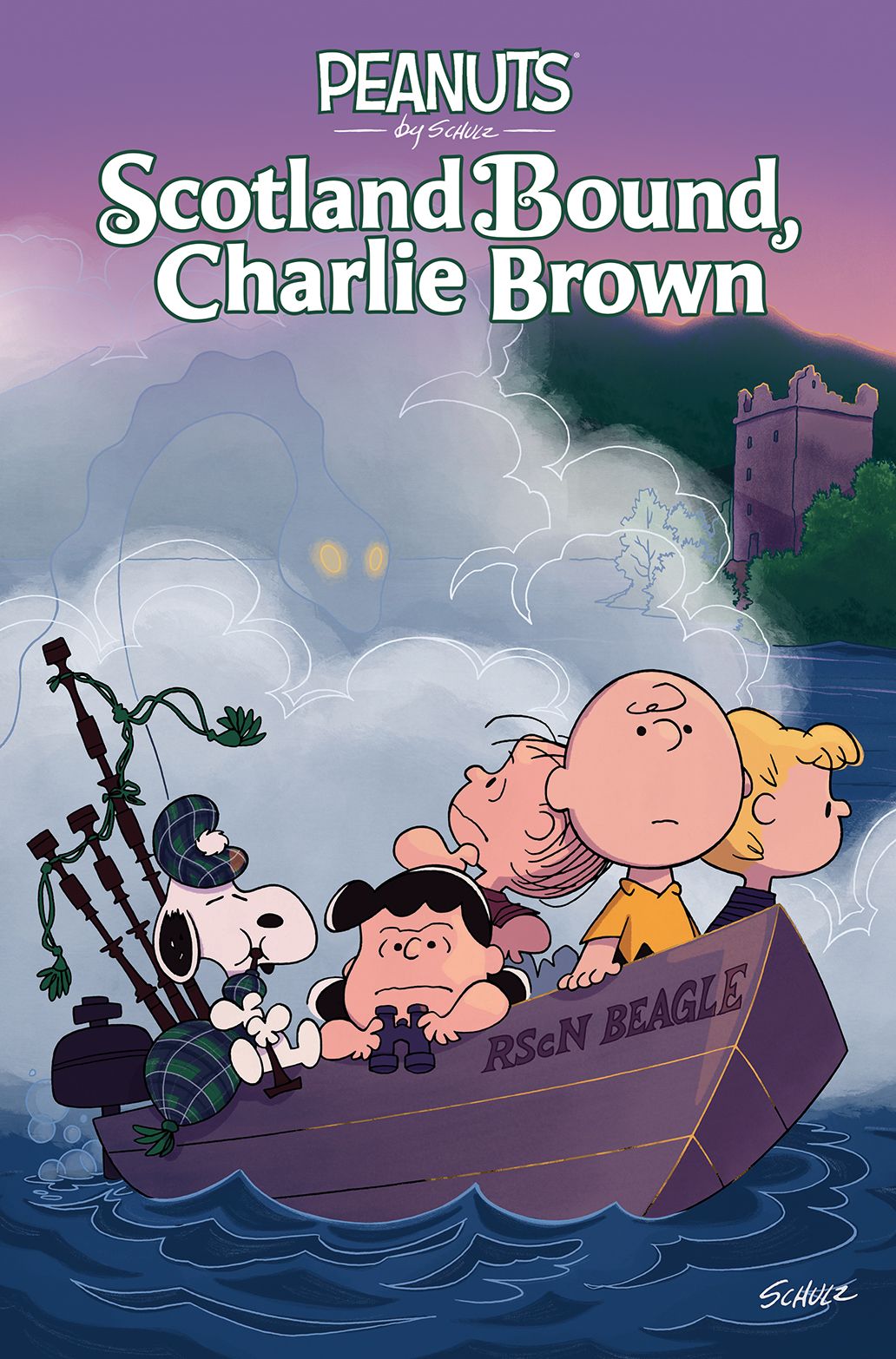 The cover to BOOM! Studios Scotland Bound, Charlie Brown
