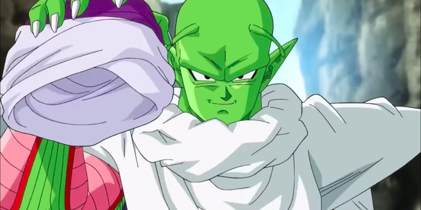 Piccolo removing turban in Dragon Ball Super