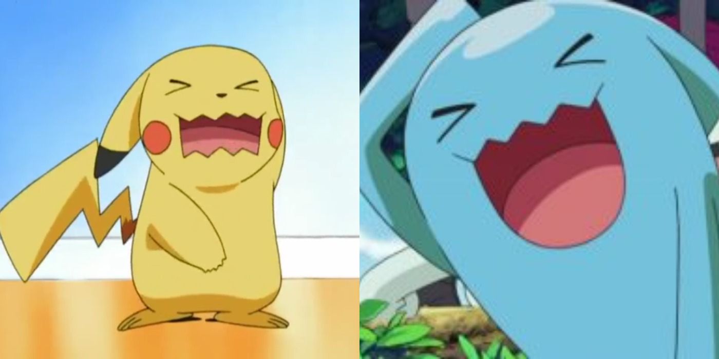An image of Pikachu imitating Team Rocket's Wobbuffet next to an actual image of Team Rocket's Wobbuffet.