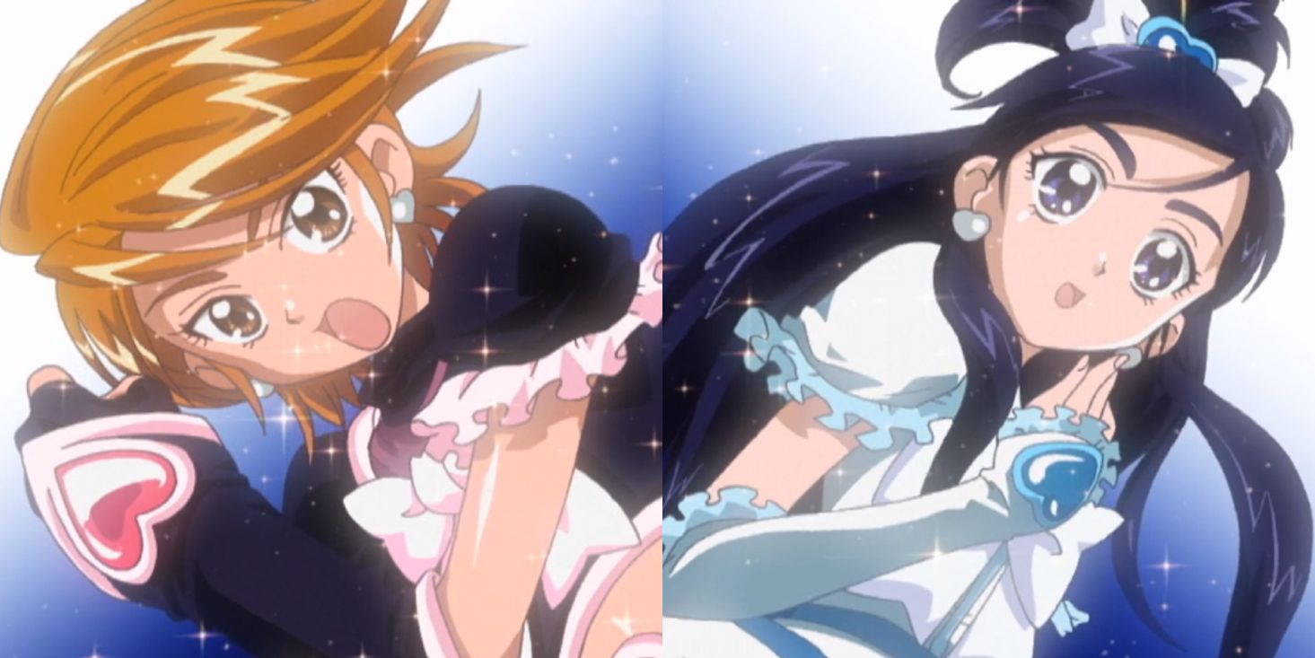 Anime Pretty Cure Black White Nagisa Honoka Misumi Yukishiro transformation poses