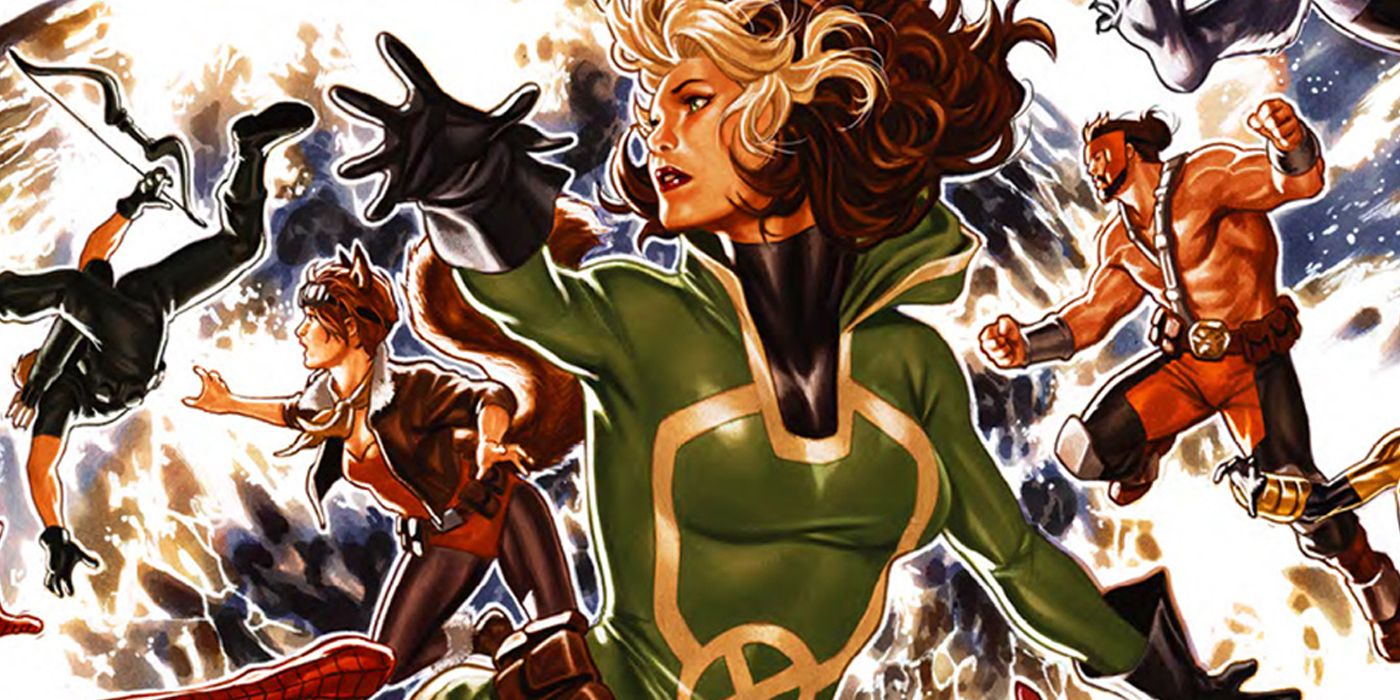 Rogue leading the Avengers during No Surrender