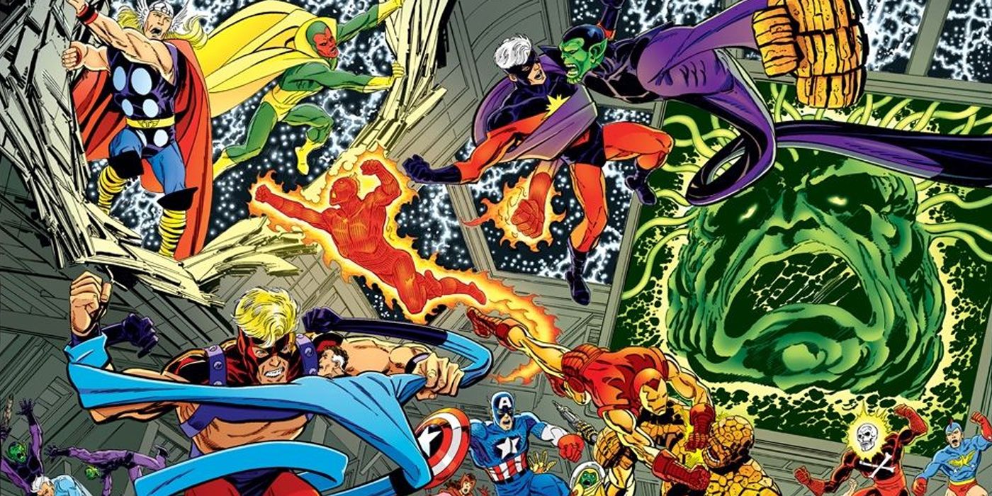 An image of comic art from Marvel's Kree-Skrull War
