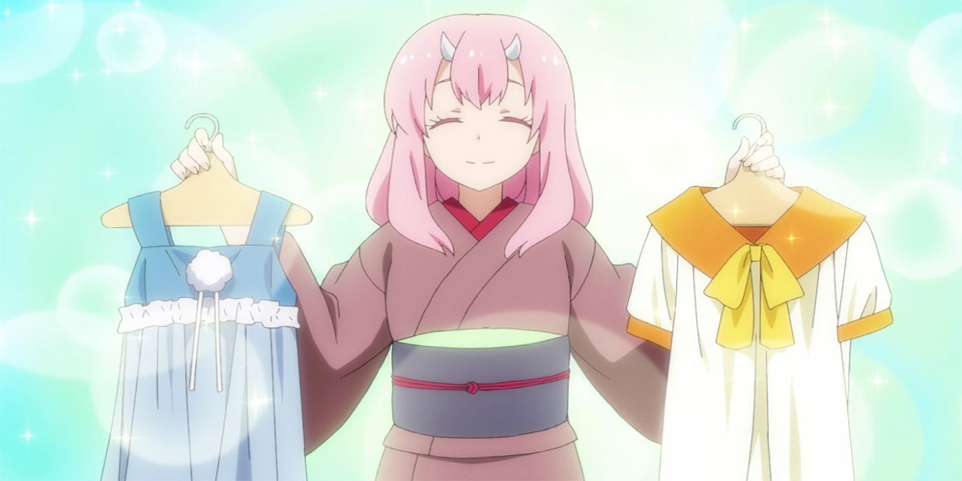 Tensura Shuna displaying Rimuru outfits in That Time I Got Reincarnated As A Slime