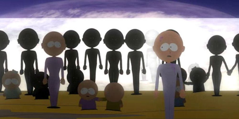 Goobacks travel through time in South Park episode, "Goobacks"