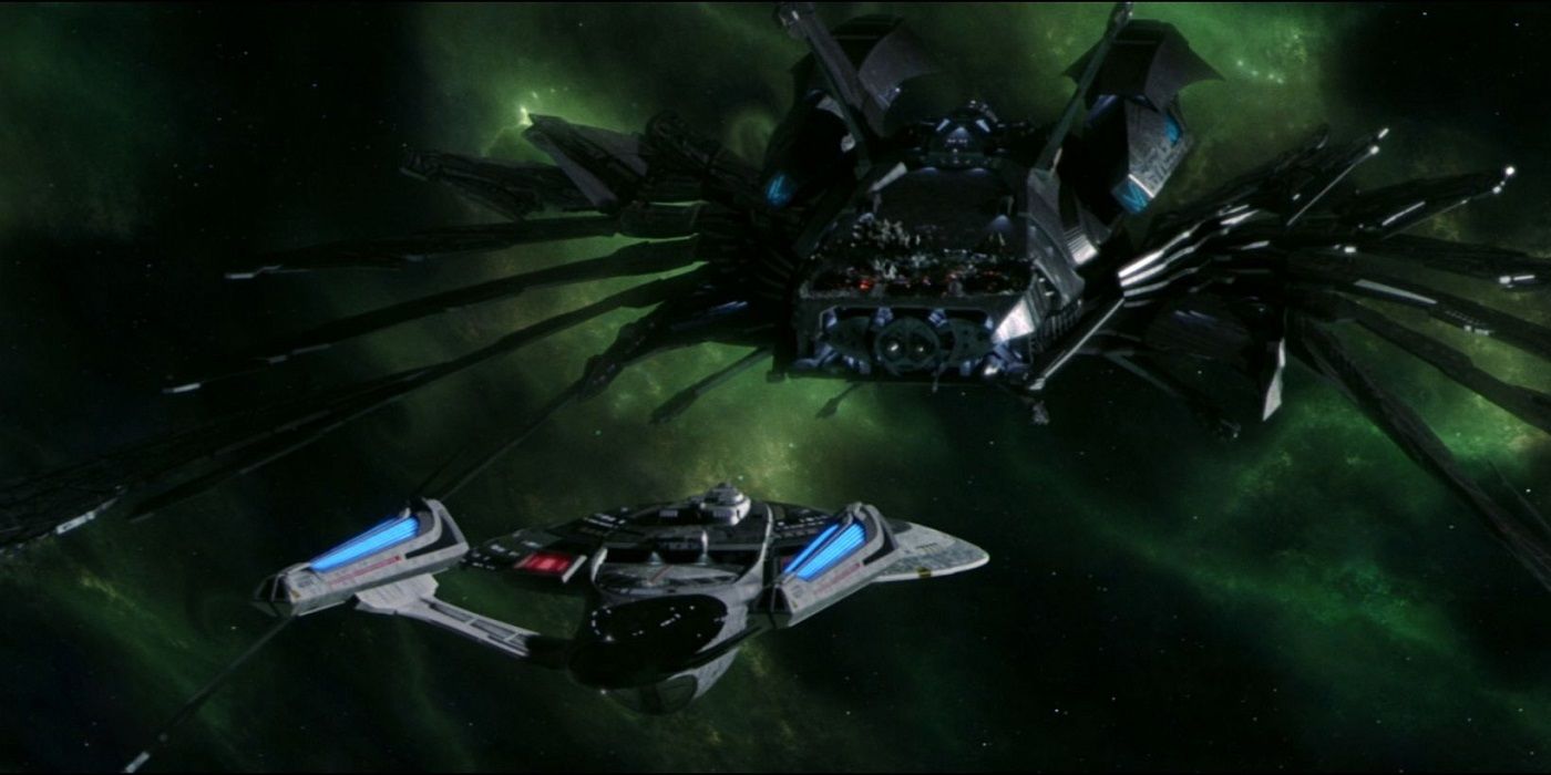 Enterprise E in space in Star Trek: Nemesis