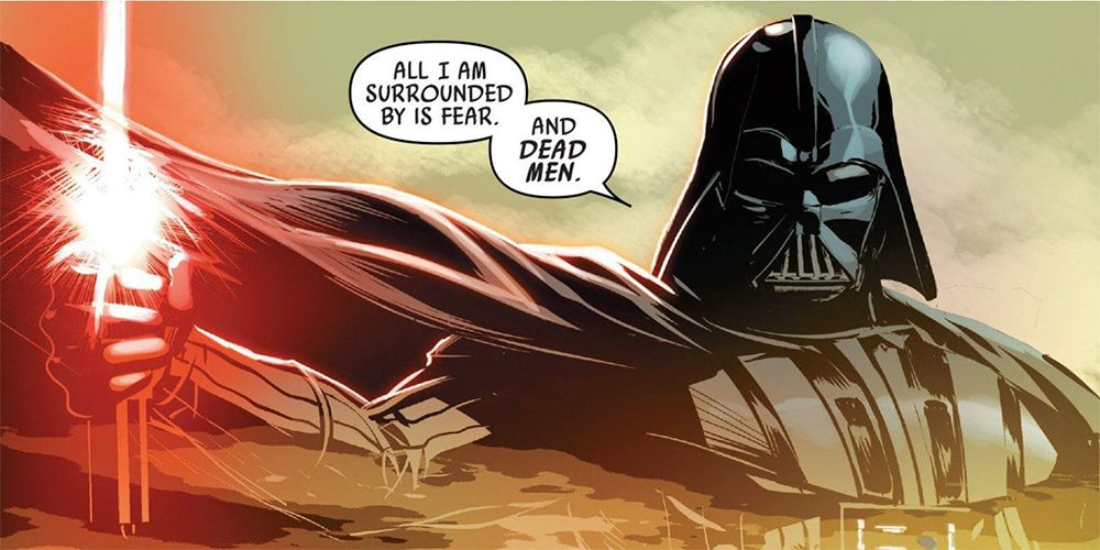 Darth Vader prepares to slaughter Rebel troops.