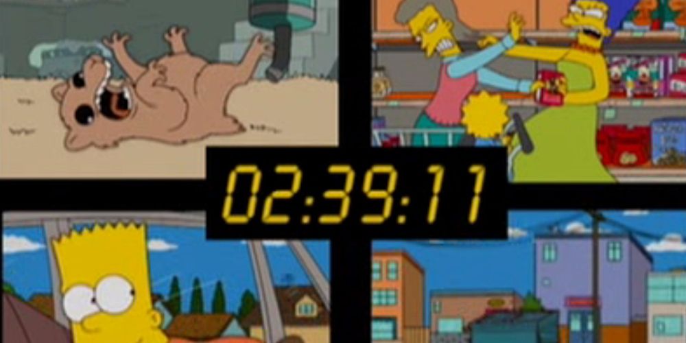 Animation The Simpsons 24 Minutes Crossover Split Screen