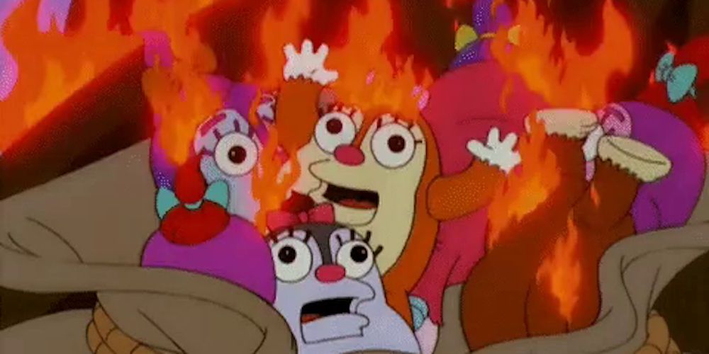 Animation The Simpsons Grift Of The Magi Burning Funzos