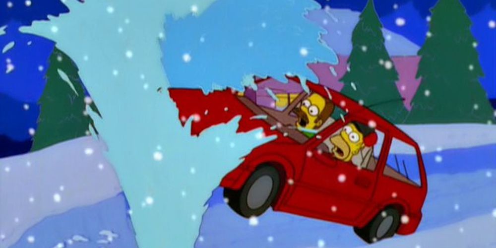 Animation The Simpsons Skinners Sense Of Snow Frozen Car
