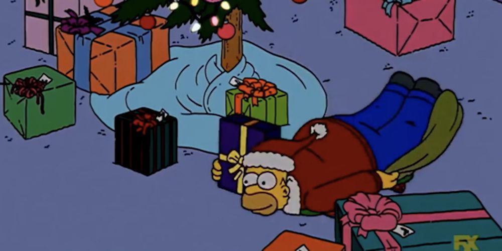 Animation The Simpsons Tis The Fifteenth Season Homer Santa