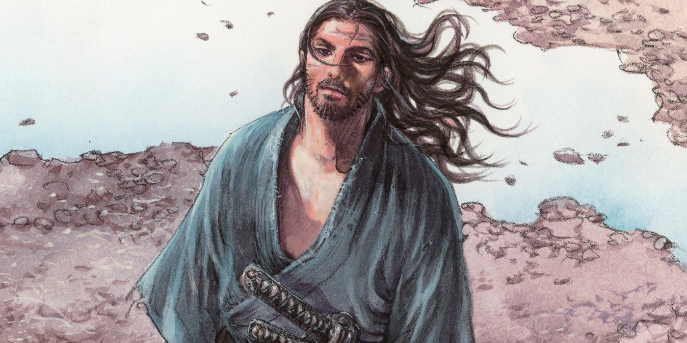 Miyamoto Musashi looks at the sky in Vagabond.