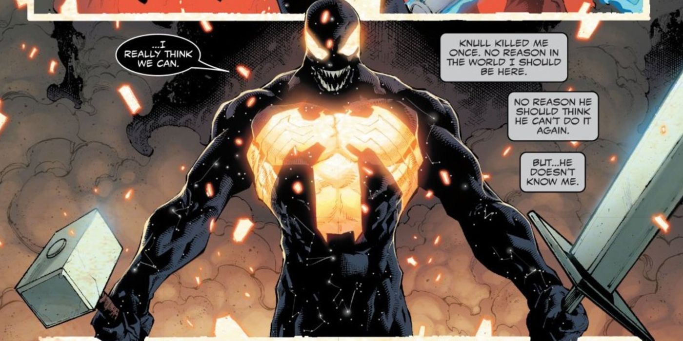 Venom King in Black Mjolnir Silver Surfer Sword