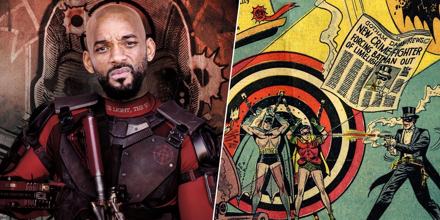 Will Smith as Deadshot and the character's first comic appearance