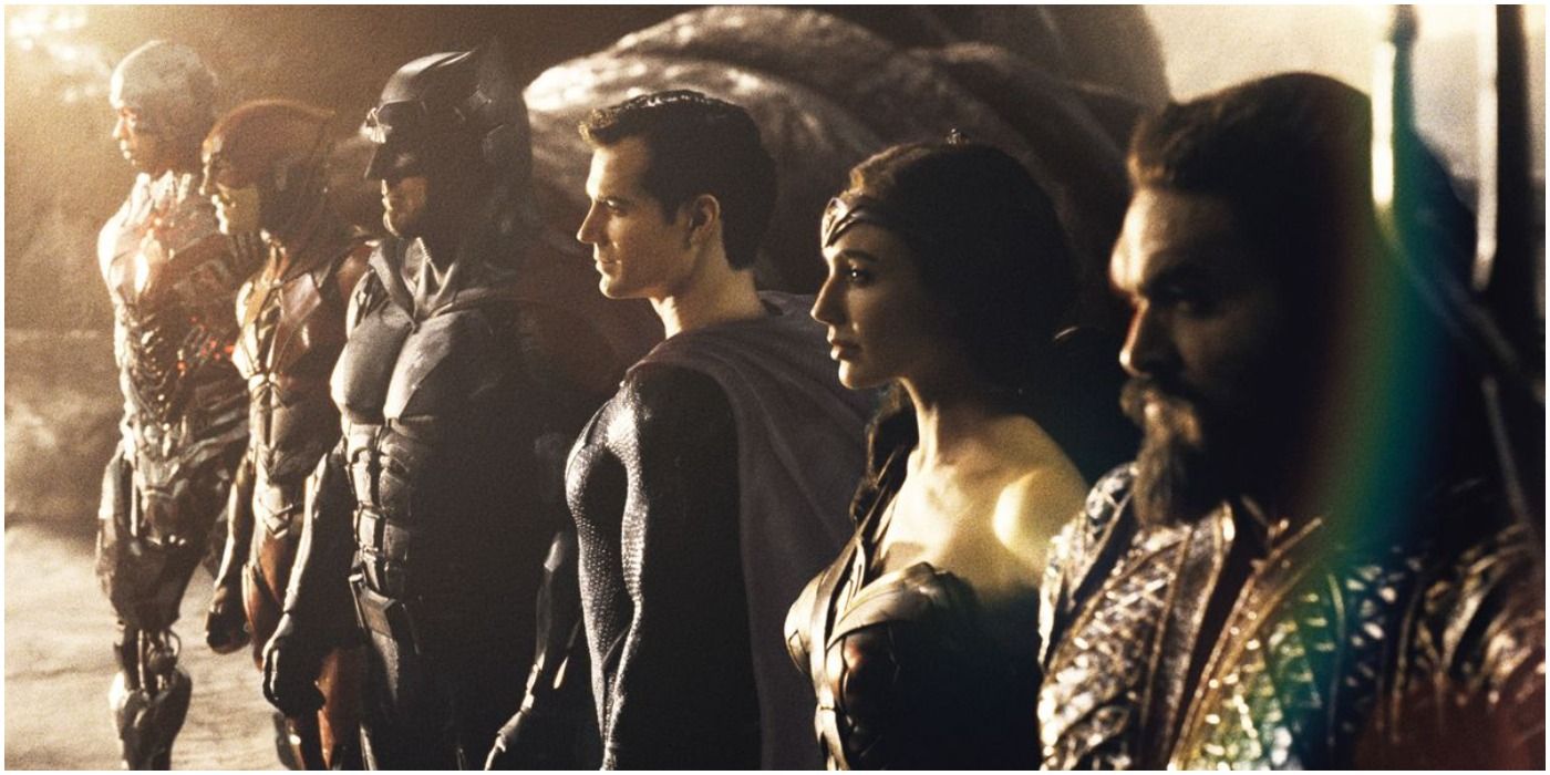 The Justice League, united at long last in the Snyder Cut.