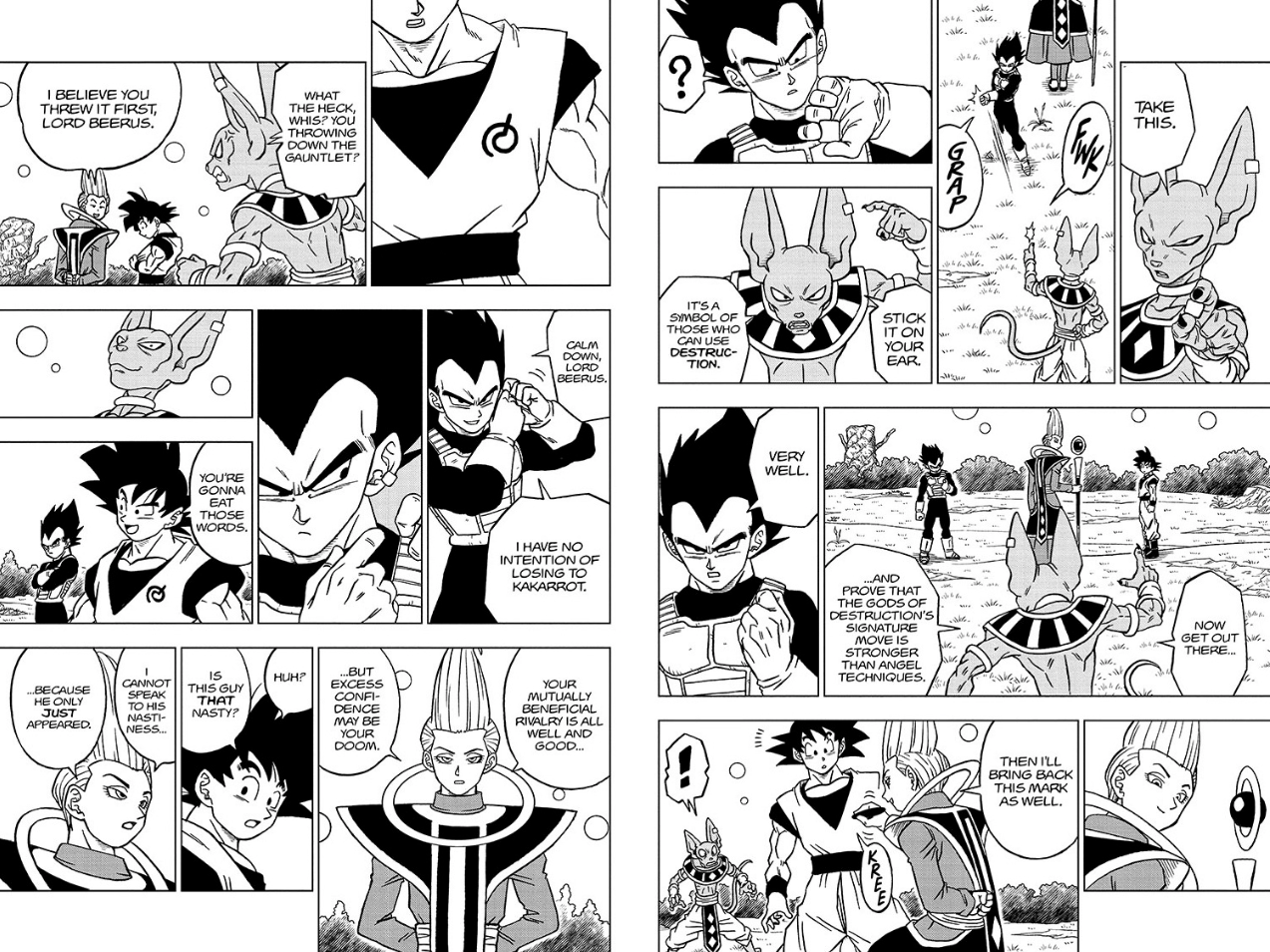 Goku and Vegeta get symbols of Whis and Beerus in Dragon Ball Super Chapter 71