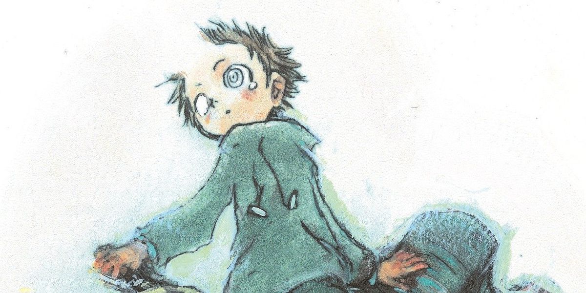 Flcl manga paneli, şok görünen genç karakterli manga paneli