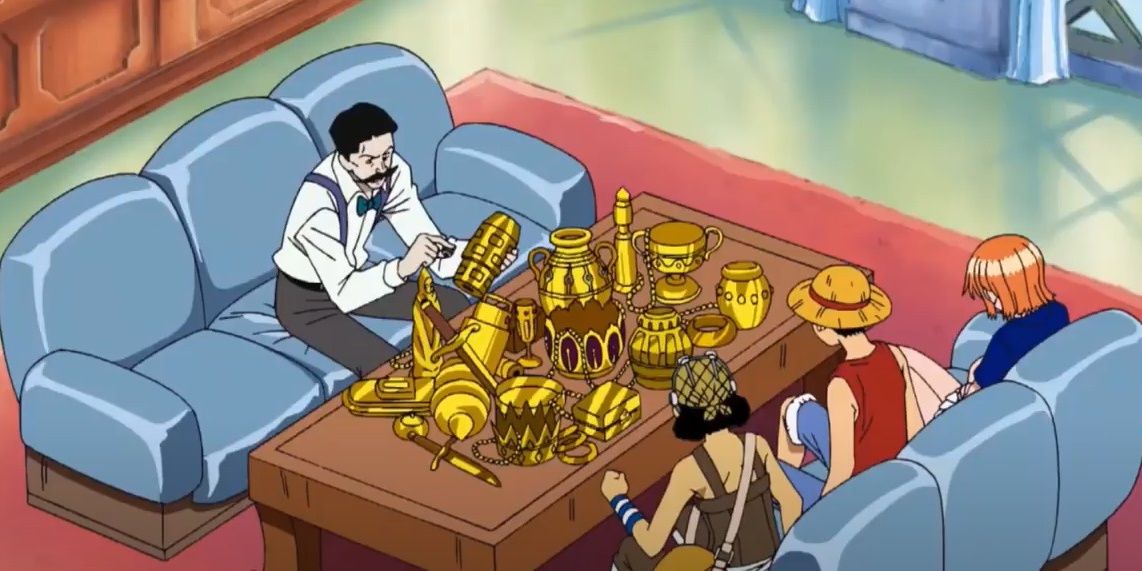 One Piece Nami negotiates with treasure