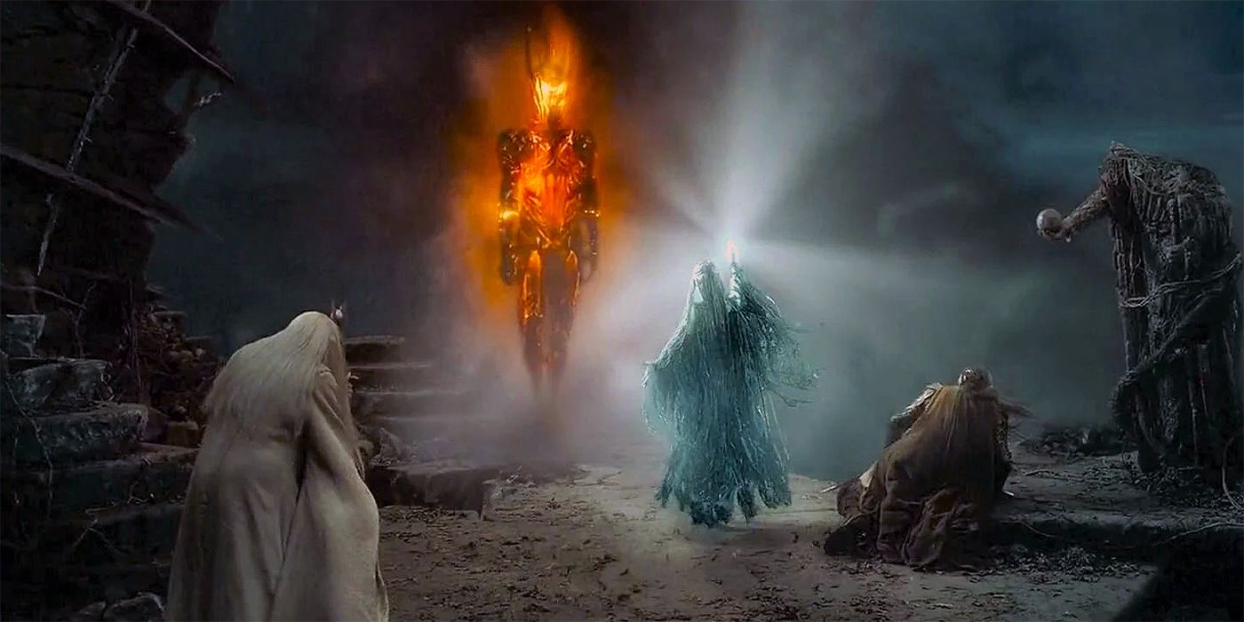 The White Council confronts the Necromancer in The Hobbit