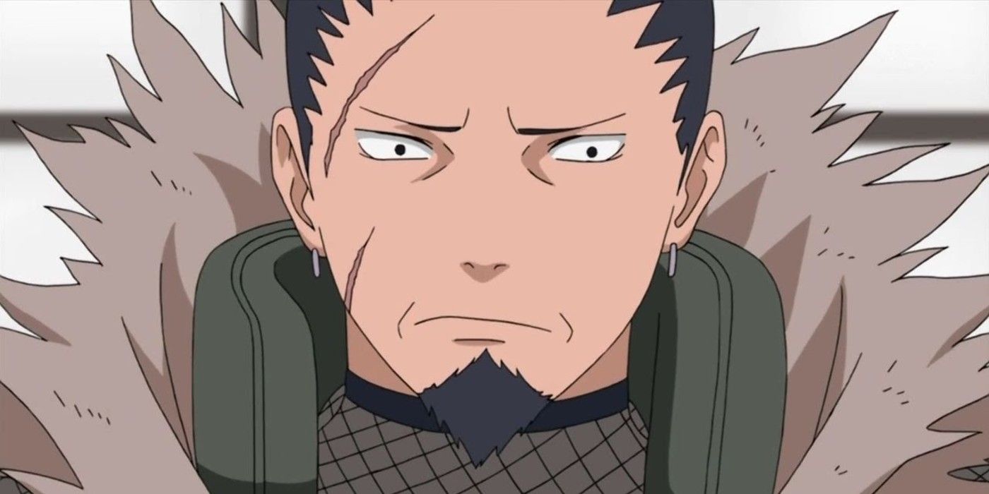 Shikaku Nara frowning in Naruto