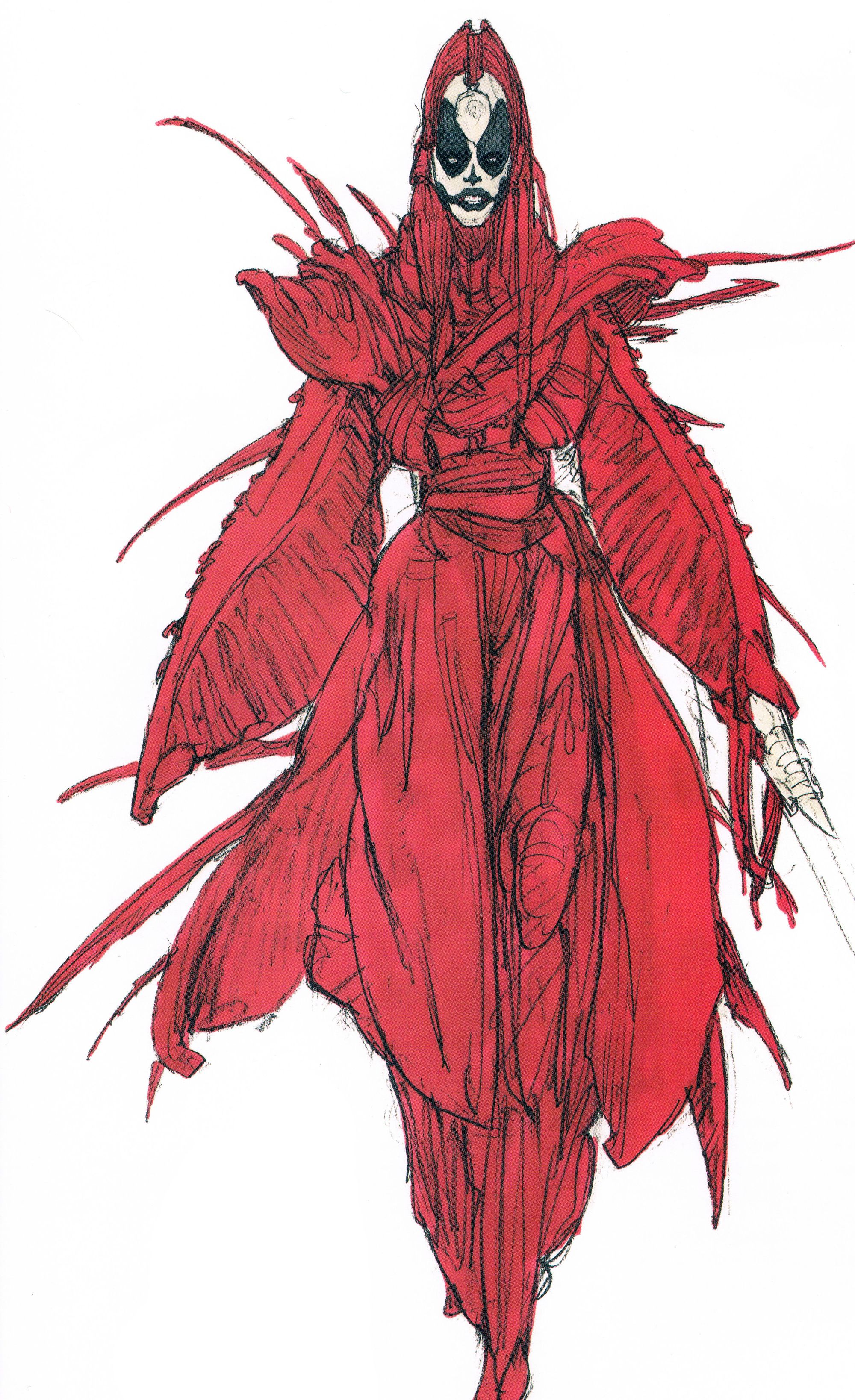 Iain McCaig's second design for a Sith Witch in Star Wars: The Phantom Menace
